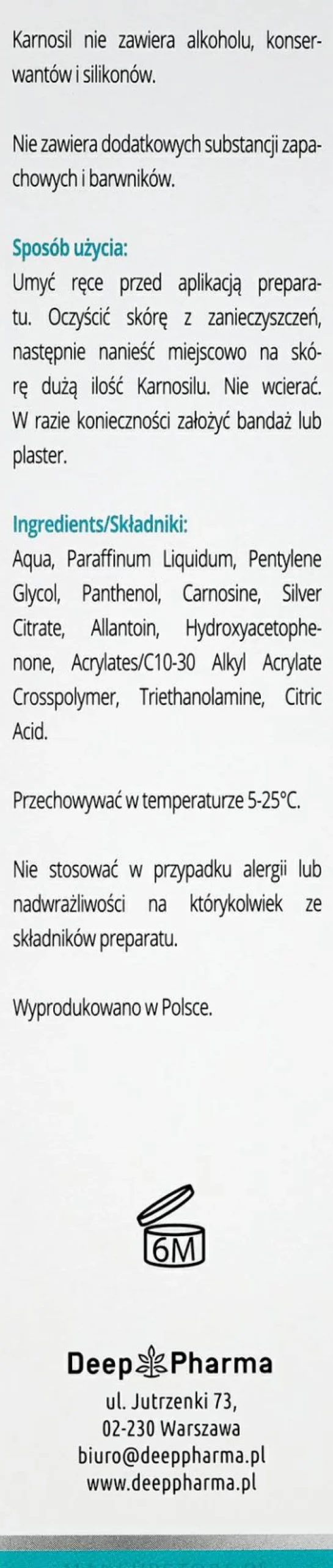 Regenerierendes Hydro-Gel mit Silberionen und Carnosin gegen Verbrennungen und Wunden