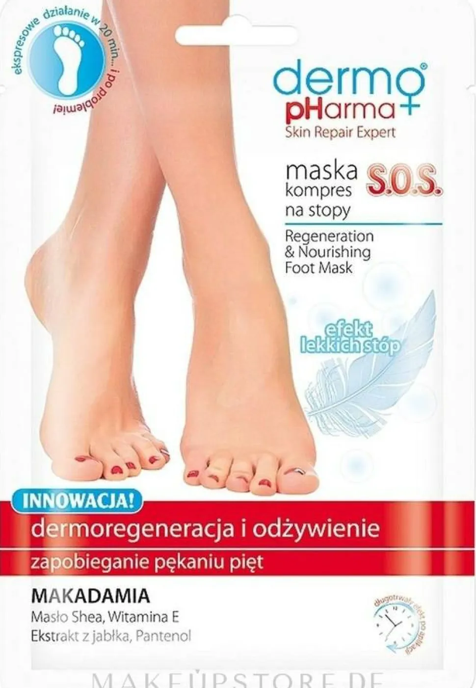 Regenerierende und nährende Fußmaske