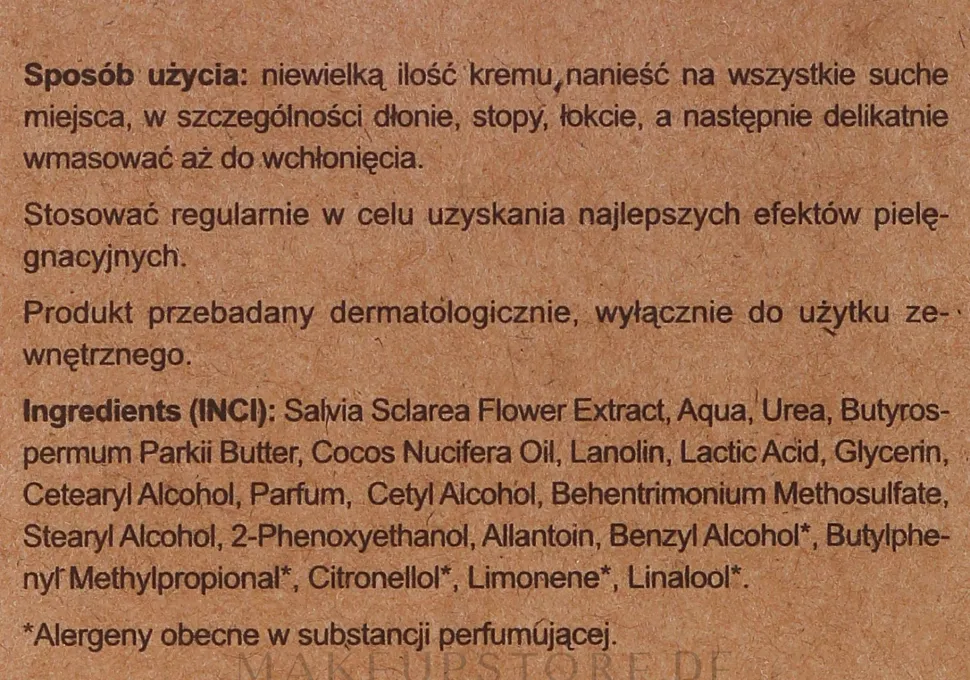 Regenerierende und weichmachende Creme für Hände und Füße