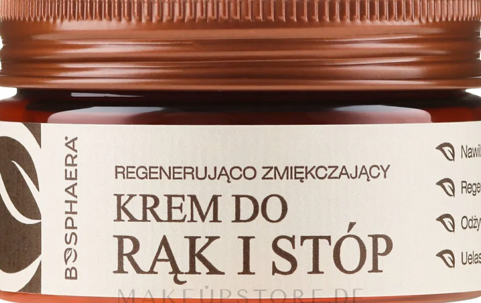 Regenerierende und weichmachende Creme für Hände und Füße