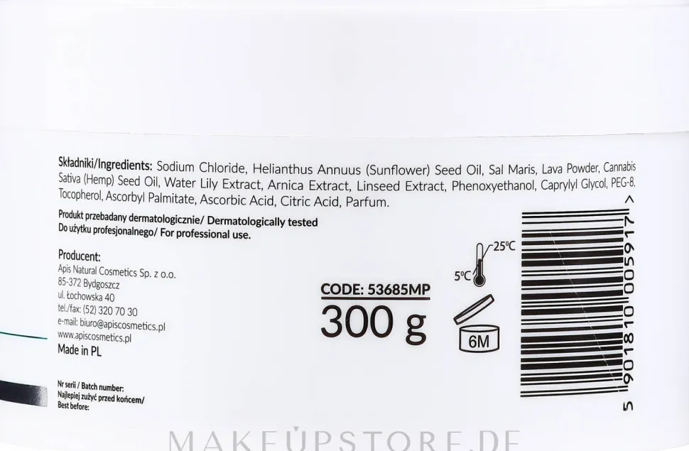 Reinigendes Fußpeeling mit Salz aus dem Toten Meer und vulkanischer Lava