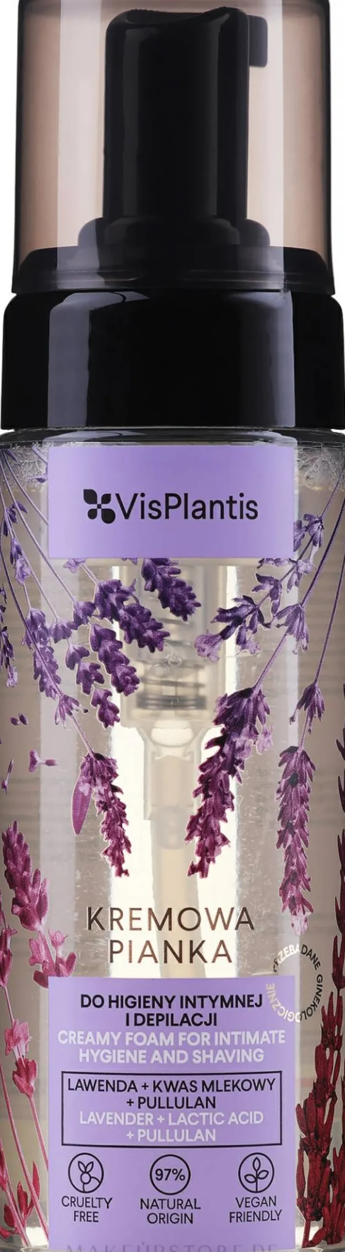 Reinigungsschaum für die Intimhygiene mit Lavendel, Milchsäure und Pullulan