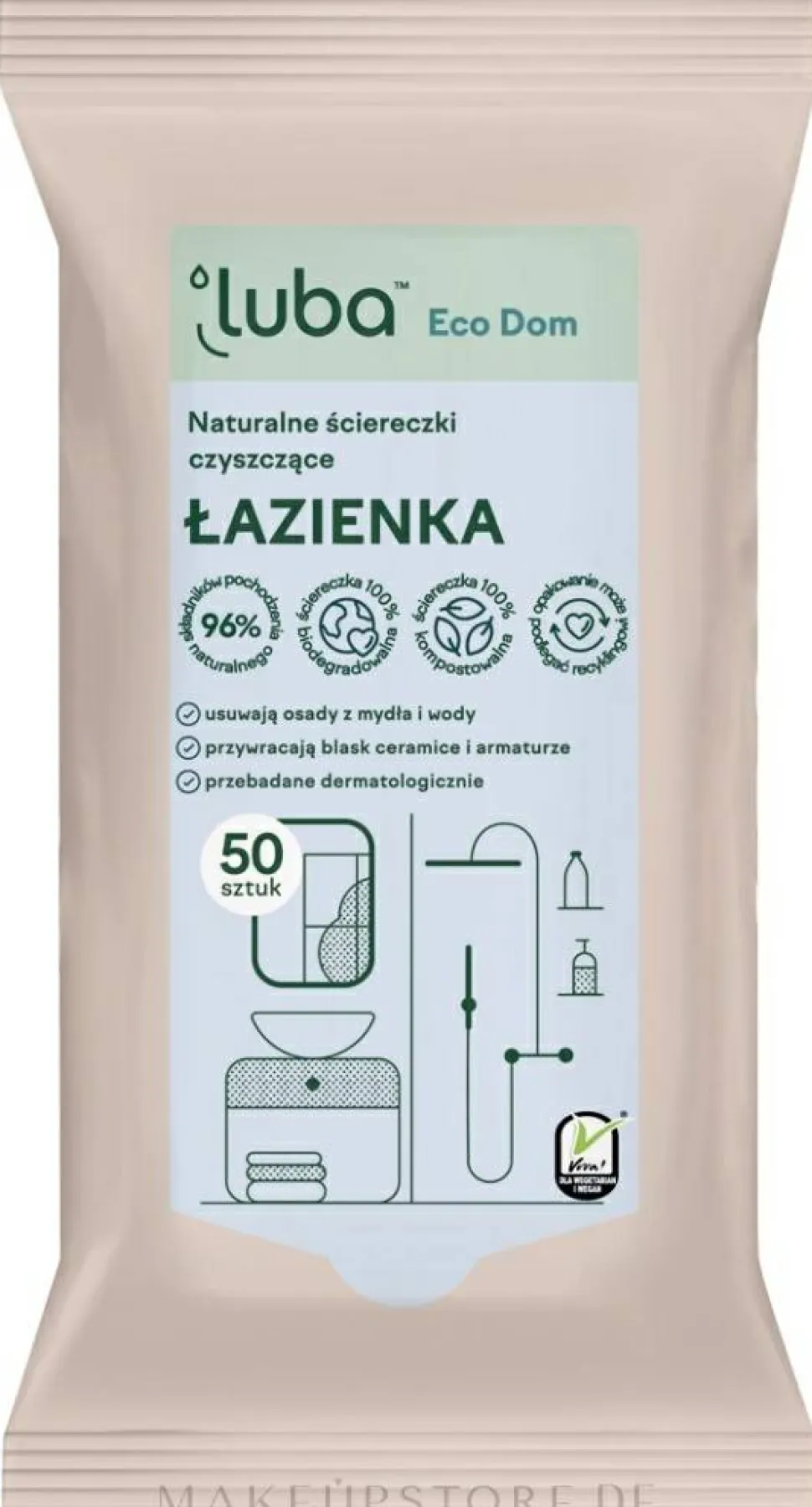 Reinigungstücher für das Badezimmer 10x50 cm