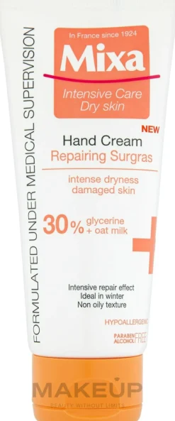 Reparierende Creme für trockene und strapazierte Hände