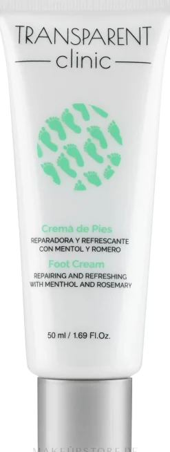 Reparierende und erfrischende Fußcreme mit Menthol und Rosmarin
