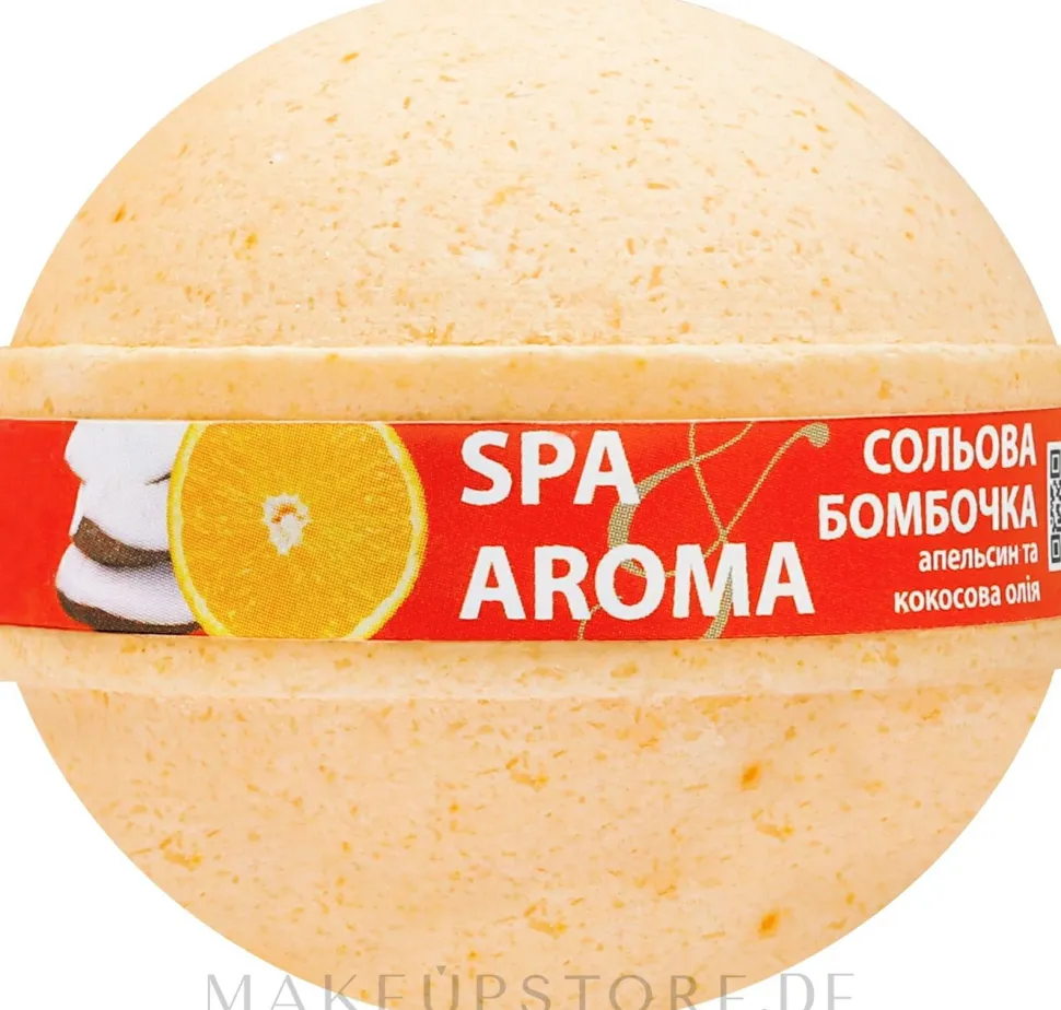 Salzbadebombe Orangen- und Kokosöl