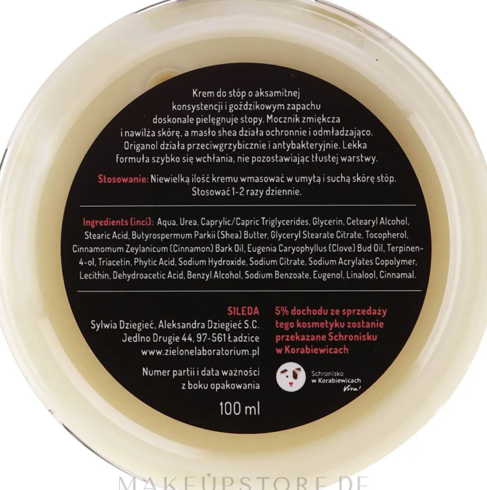Samtige Fußcreme mit Harnstoff und Sheabutter