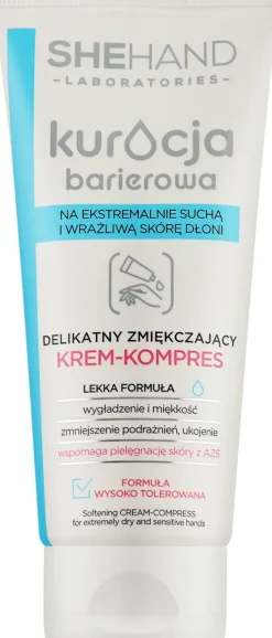 Sanfte beruhigende Creme-Kompress für sehr trockene und empfindliche Haut an den Händen