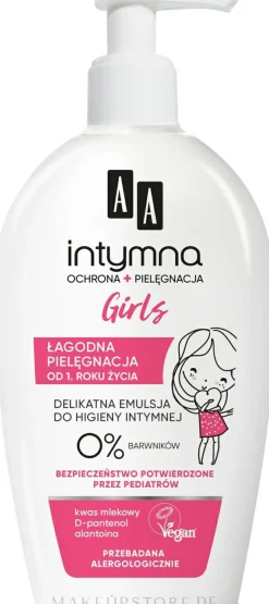 Sanfte Emulsion für die Intimhygiene für Mädchen