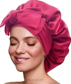 Satin-Haarturban mit Bindeband bordeauxrot