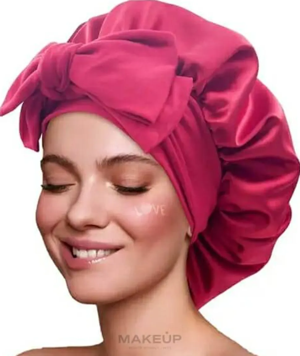 Satin-Haarturban mit Bindeband bordeauxrot