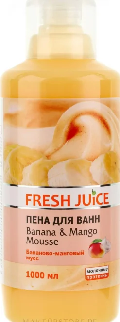 Schaumbad mit Bananen- und Mangomousse