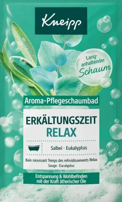 Schaumbad mit ätherischen Ölen von Salbei und Eukalyptus