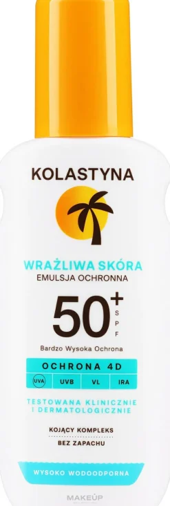 Schützendes Sonnenschutzemulsion-Spray für empfindliche Haut SPF 50+