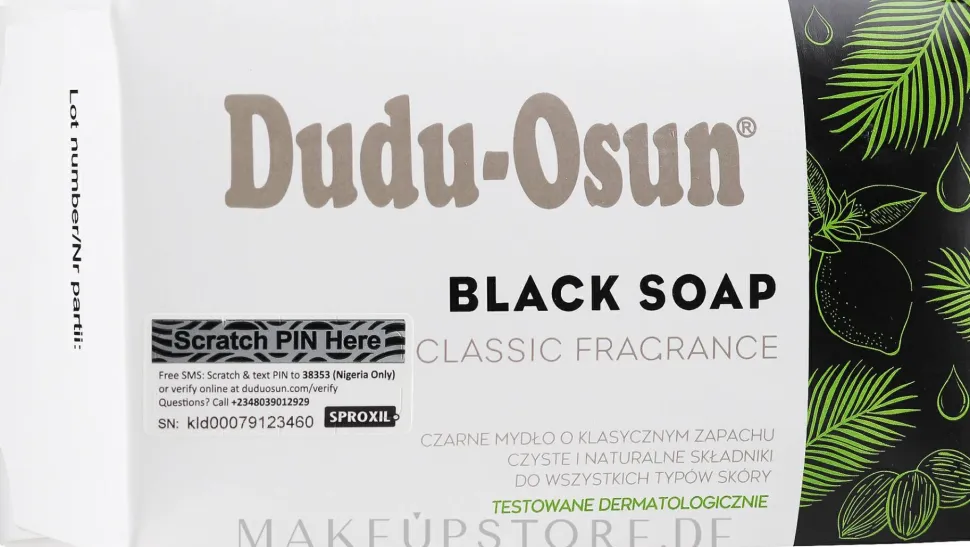 Schwarze Naturseife für Körper und Gesicht