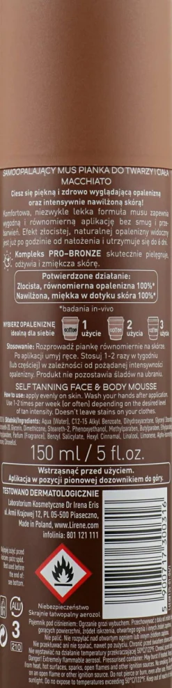 Selbstbräunende Gesichts- und Körpermousse