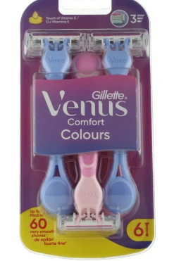 Set mit Einwegrasierern, 6 Stück, 3 blaue + 3 rosa