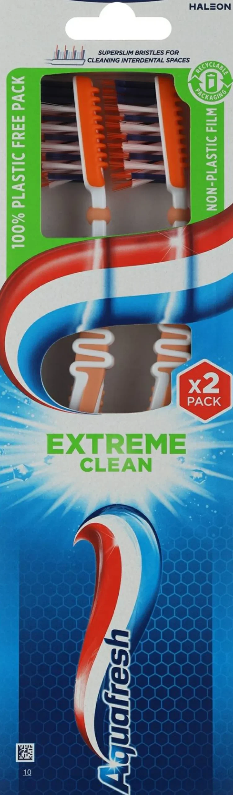 Set mit Zahnbürsten Extreme Clean, mittelhart, beige