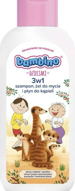 Shampoo, Duschgel und Badeschaum für Kinder 3 in 1