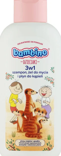 Shampoo, Duschgel und Badeschaum für Kinder 3 in 1