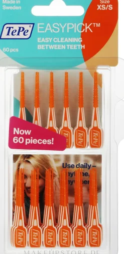 Silikonzahnstocher, orangefarben, 60 Stk.