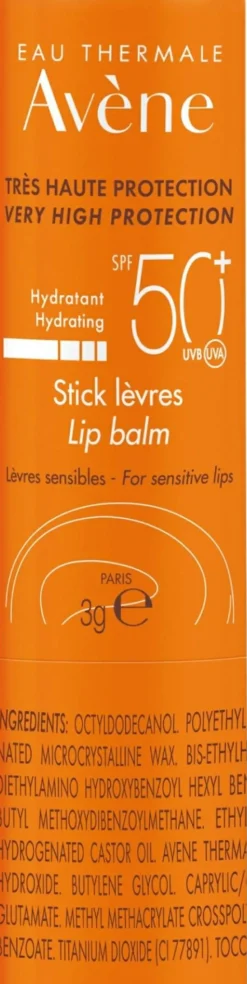 Sonnenschützender und feuchtigkeitsspendender Lippenbalsam SPF 50+