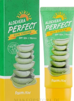 Sonnenschutzcreme mit Aloe SPF50+