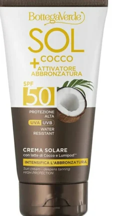 Sonnenschutzcreme mit Bräunungsaktivator