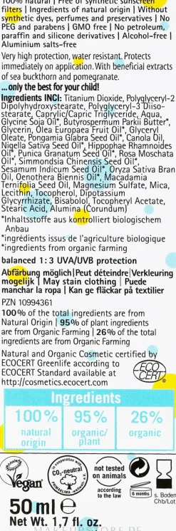 Sonnenschutzcreme für Kinder SPF 30