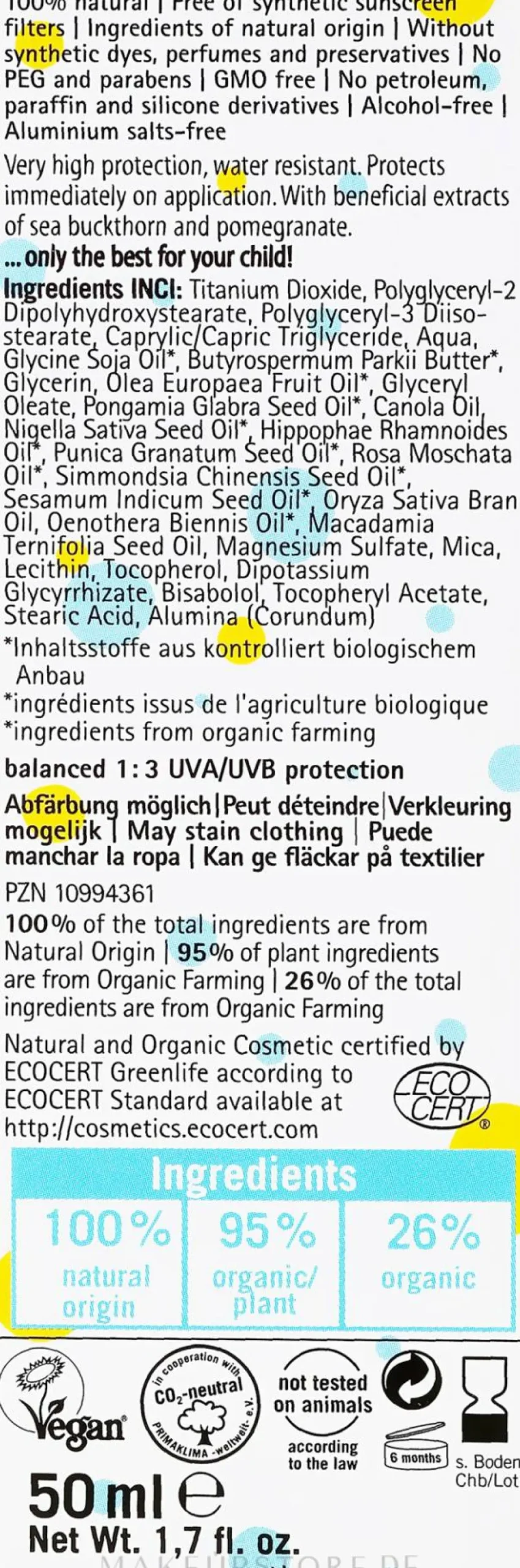 Sonnenschutzcreme für Kinder SPF 30