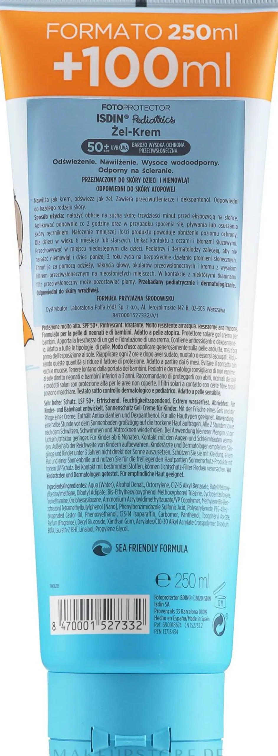 Sonnenschutzgel für Kinder für atopische Haut SPF50+