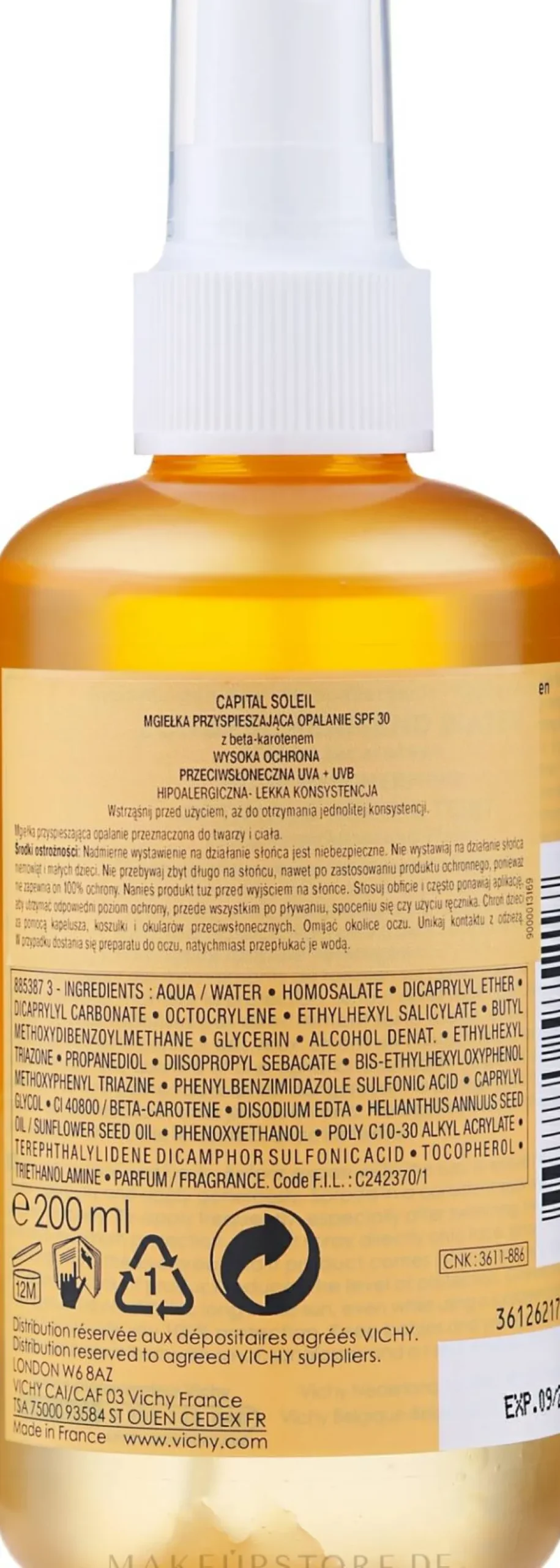 Sonnenschutzspray mit Beta-Karotin SPF 30
