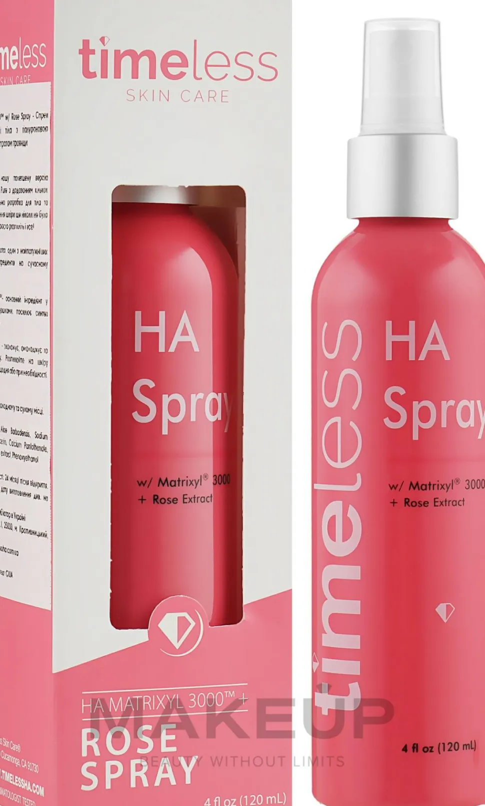 Spray für Gesicht und Körper mit Hyaluronsäure und Rosenextrakt