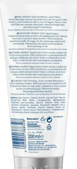Straffende Creme für Hals und Dekolleté