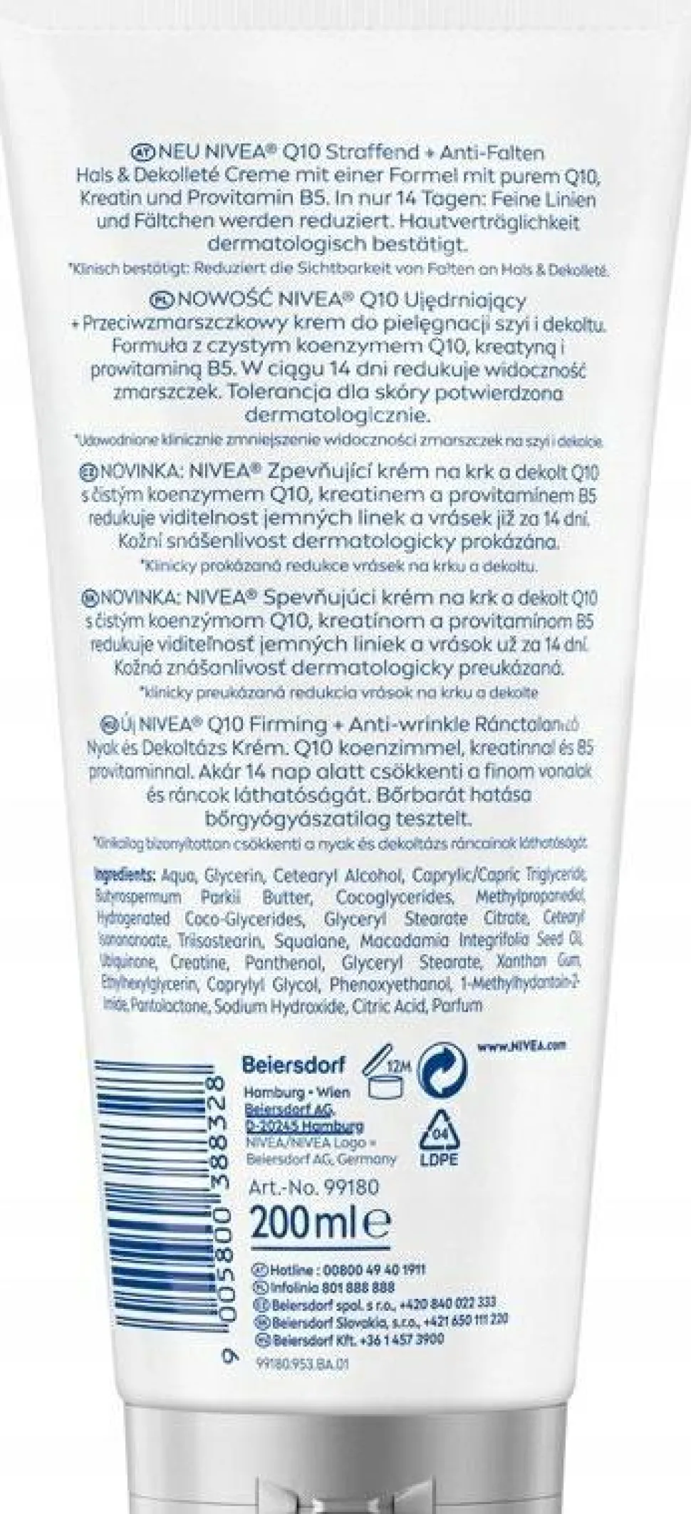 Straffende Creme für Hals und Dekolleté