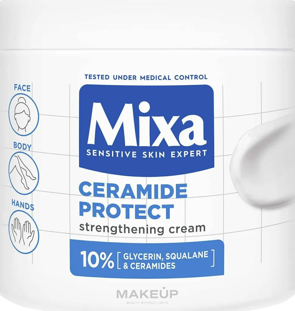 Straffende Creme mit Ceramiden für sehr trockene Gesichtshaut, Hände und Körper