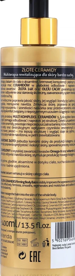 Straffende Körperlotion mit Ceramiden, 24K Gold und Kamelienöl