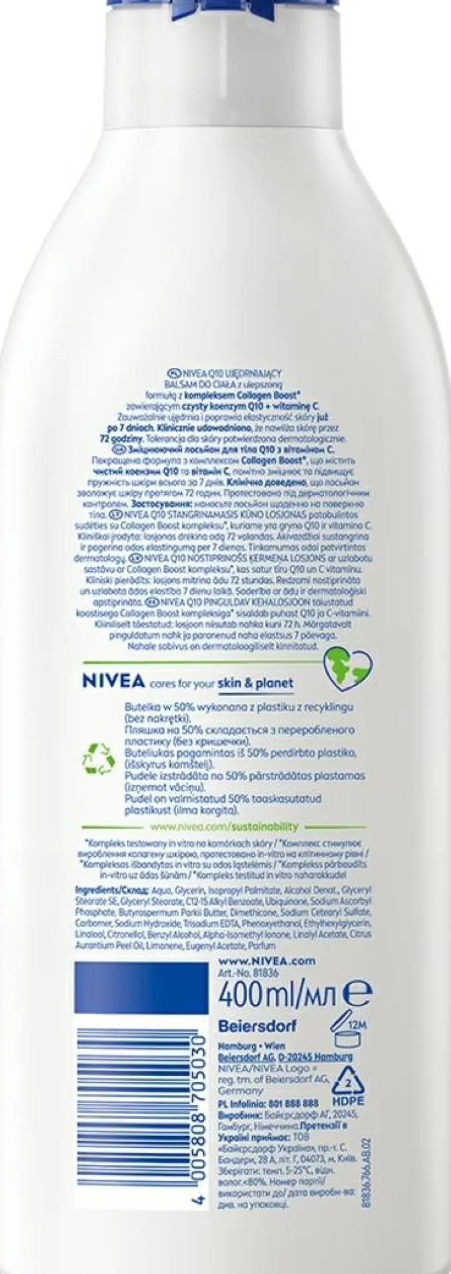 Straffende Körperlotion mit Q10 und Vitamin C