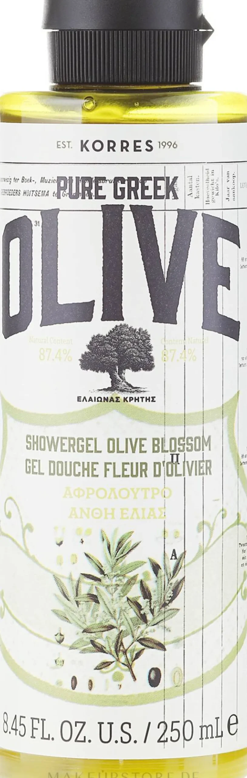 Straffendes Duschgel mit Olivenblattextrakt