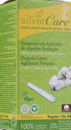 Tampons aus Bio-Baumwolle mit Applikator Regular 16 St.
