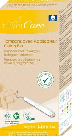 Tampons aus Bio-Baumwolle mit Applikator Regular 16 St.