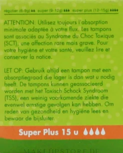 Tampons aus Bio-Baumwolle Super Plus 15 St.