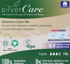 Tampons aus Bio-Baumwolle Super 18 St.