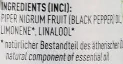 Ätherisches Öl aus schwarzem Pfeffer
