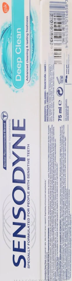 Tiefenreinigende Zahnpasta mit Fluorid für empfindliche Zähne Deep Clean