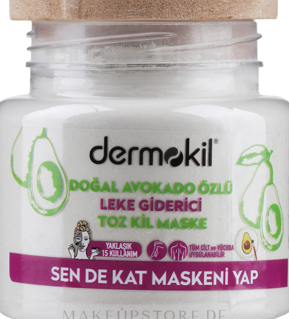 Tonmaske mit Avocadopulver