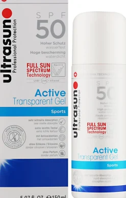 Transparenter Sonnenschutzgel SPF50