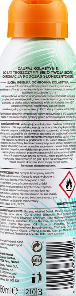 Transparenter trockener Sonnenschutznebel für Körper und Gesicht SPF 50