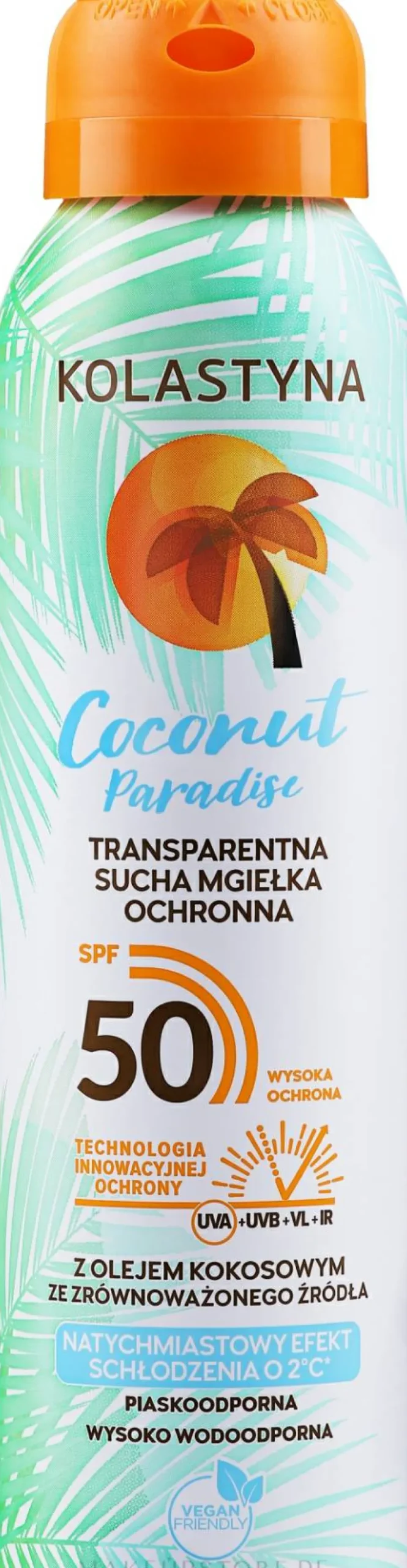 Transparenter trockener Sonnenschutznebel für Körper und Gesicht SPF 50