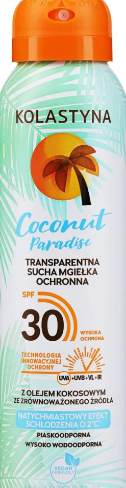 Transparenter trockener Sonnenschutznebel für Körper und Gesicht SPF 30